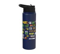 Jurassic Park Racing Icons All Over Print Stainless Steel Insulated Water Bottle