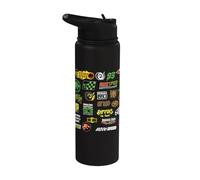 Jurassic Park Racing Icons All Over Print Stainless Steel Insulated Water Bottle