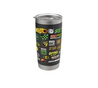Jurassic Park Racing Icons All Over Print Vaso térmico de acero inoxidable de doble pared