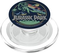 Jurassic Park Retro Circle Color Stripes PopSockets PopGrip para MagSafe