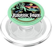 Jurassic Park Retro Color Pop Circle And Stripes Scene PopSockets PopGrip para MagSafe