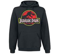 Jurassic Park - Sudadera con Capucha con Logotipo Envejecido (XL)