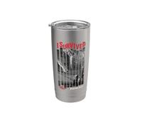 Jurassic Park T-Rex I Survived Vaso térmico de acero inoxidable de doble pared