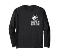 Jurassic Park Velociraptor Clever Girl Metal Style Two Sided Manga Larga