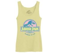 Jurassic Park Wojupamtk010 Camiseta sin Mangas, Amarillo, L para Mujer