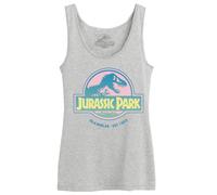 Jurassic Park Wojupamtk010 Camiseta sin Mangas, Gris Melange, XS para Mujer
