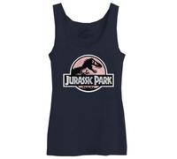 Jurassic Park Wojupamtk011 Camiseta sin Mangas, Azul Marino, XS para Mujer