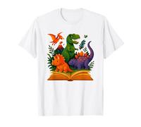 Jurassic Reading Club - Camiseta divertida para niños de Dino Science Camiseta