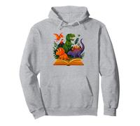 Jurassic Reading Club - Camiseta divertida para niños de Dino Science Sudadera con Capucha