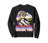 Jurassic Vibes - Dinosaurio con Estilo prehistoria Humor Retro Sudadera