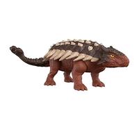 Mattel Dinosaurio Jurassic World Ankylosaurus Ruge y Golpea, movimientos y sonidos +4 años (HDX36)
