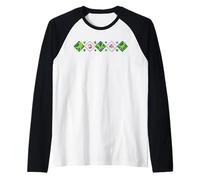Jurassic World Argyle Style Dinosaur Holiday Camiseta Manga Raglan