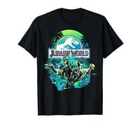 Jurassic World Blue Green Jungle Velociraptor Attack Camiseta