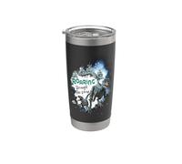 Jurassic World Blue The Raptor Roaring through the Snow Vaso térmico de acero inoxidable de doble pared