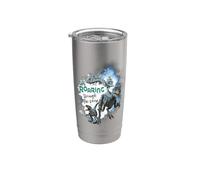 Jurassic World Blue The Raptor Roaring through the Snow Vaso térmico de acero inoxidable de doble pared