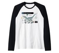 Jurassic World Blue Velociraptor Profile Camiseta Manga Raglan