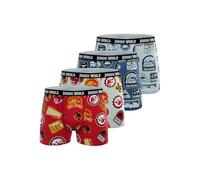 Jurassic World Boxer Infantil 100% algodón, Calzoncillos para niño Suave, Agradable y Natural (Juego de 4), Blanco/Azul/Rojo/Negro/Amarillo, 5-6 Años