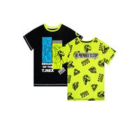 Jurassic World Boys Dinosaur 2 Pack Camisetas de Manga Corta para niños Multicolor 11-12 años