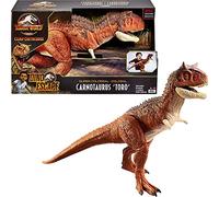 Jurassic World Carnotaurus Super Colosal Dinosaurio articulado 60cm, figura de juguete para niños (Mattel HBY86)