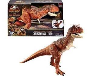 Jurassic World Carnotaurus Super Colosal Dinosaurio articulado 60cm, figura de juguete para niños (Mattel HBY86)