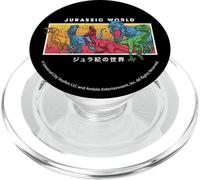 Jurassic World Colorful Kanji Dinosaur Group Shot Portrait PopSockets PopGrip para MagSafe