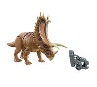 Jurassic World Dinosaurio Pentaceratops Escapista con sonido Figura articulada de juguete que escapa de su jaula (Mattel HCM05)