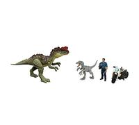 Jurassic World Dominion Pack Owen, Yangchuanosaurus y Velociraptor Blue Figura de juguete con dos dinosaurios y accesorios, juguete +4 años (Mattel HLP79)