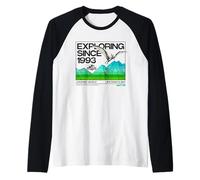 Jurassic World Exploring Since 1993 Camiseta Manga Raglan