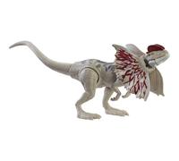 Jurassic World Fierce Fuerza Dilophosaurus Dinosaur Figura Juntas mviles Escultura realista y caracterstica de un solo huelga de nios de 3 aos y