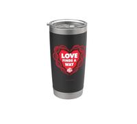 Jurassic World Love Finds A Way DNA Heart Vaso térmico de acero inoxidable de doble pared