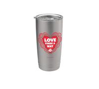 Jurassic World Love Finds A Way DNA Heart Vaso térmico de acero inoxidable de doble pared