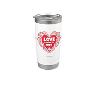 Jurassic World Love Finds A Way DNA Heart Vaso térmico de acero inoxidable de doble pared