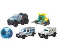 Jurassic World Matchbox Die-Cast Vehículo 5-Pack Island Transporte Equipo