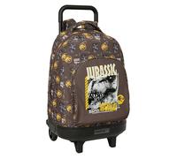 JURASSIC WORLD - Mochila Grande con Ruedas, Compacta, Extraíble, Ideal para Niños de Diferentes Edades, Cómoda y Versátil, Calidad y Resistencia, 33x22x45 cm