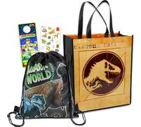 Jurassic World Paquete de bolsa de mano - Paquete de 2 bolsas Jurassic World con calcomanías, más | Recuerdos de fiesta de Jurassic World, Varios colores, Jurassic World Bags Favor