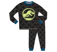 Jurassic World - Pijama para Niños - Brilla en la Oscuridad - Gris - 11-12 años