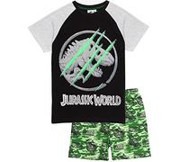 Jurassic World Pijamas Boys Kids Camo Camiseta Pantalones Cortos o Opciones de p 10-11 años