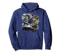 Jurassic World Rebirth Colossal Giants Herd Sudadera con Capucha, Unisex para Adultos, Azul Marino, L