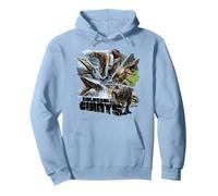 Jurassic World Rebirth Colossal Giants Herd Sudadera con Capucha, Unisex para Adultos, Azul Polvoriento, XXL