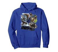 Jurassic World Rebirth Colossal Giants Herd Sudadera con Capucha, Unisex para Adultos, Azul Real, S