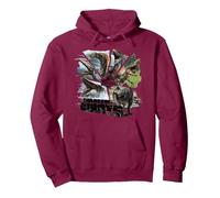 Jurassic World Rebirth Colossal Giants Herd Sudadera con Capucha, Unisex para Adultos, Granate, M