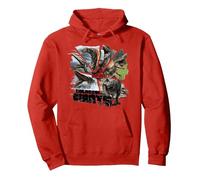 Jurassic World Rebirth Colossal Giants Herd Sudadera con Capucha, Unisex para Adultos, Rojo, M
