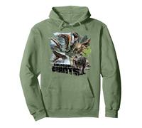 Jurassic World Rebirth Colossal Giants Herd Sudadera con Capucha, Unisex para Adultos, Verde Salvia, XXL