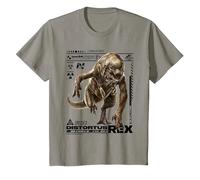 Jurassic World Rebirth Distortus Rex Ingen Species File Camiseta, Niños, Pizarra, 6 años