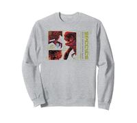 Jurassic World Rebirth Distortus Rex Species Analysis Sudadera, Unisex para Adultos, Gris Jaspeado, M