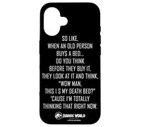 Jurassic World Rebirth Xavier Dobbs Death Bed Quote Carcasa para iPhone 16