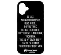 Jurassic World Rebirth Xavier Dobbs Death Bed Quote Carcasa para iPhone 16 Plus