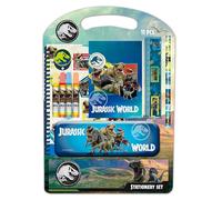 JURASSIC WORLD - Set de Escritura, Estuche Regalo, Estuche Metálico, Plumier, Estuche Niño, Ideal para Niños, Cómodo y Versátil, Calidad y Resistencia, 27x3x37.5 cm