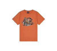 Jurassic World T-Rex Camiseta para niños, naranja, 158 cm-164 cm