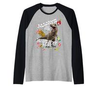 Jurassic World T-Rex Naughty List Camiseta Manga Raglan